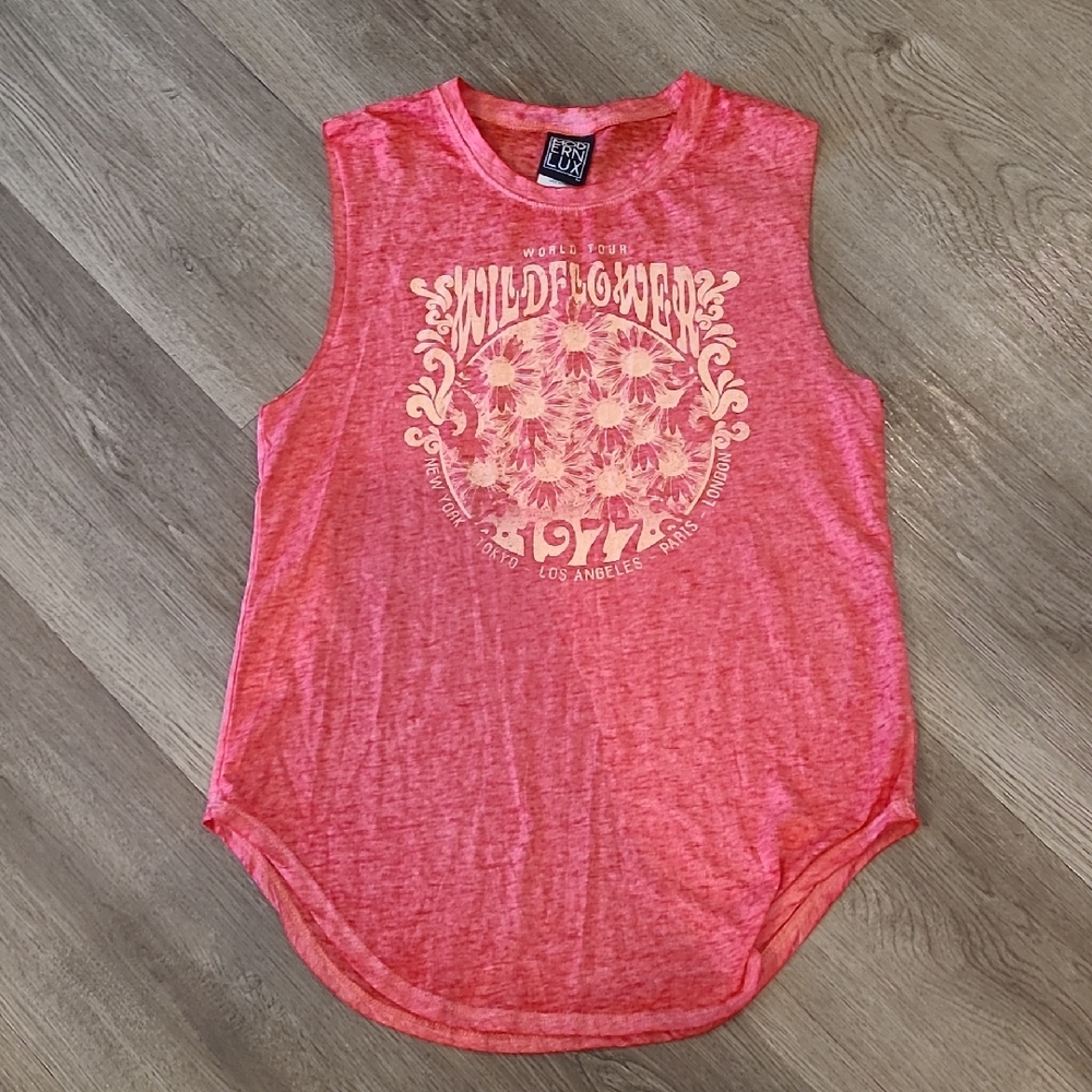NWOT Wildflower 1977 Pink Salmon Sleeveless Top